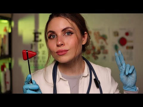 ASMR Medical Student Practices CRANIAL NERVE EXAM On You, Full Body Exam Roleplay