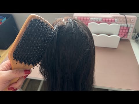 ASMR some good ole hair brushing and hair playing video 😴🫶🏻✨ 