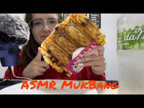 ASMR MukBang comendo crepe (sons de mastigação, comendo...) #asmr #mukbang #mukbangbrasil