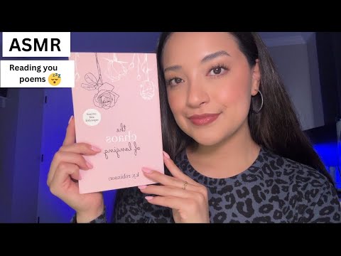 ASMR 🌙 Reading you poems 💤 soft whispers, page turning.