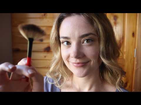 ASMR Unintelligible Whispering & Face Brushing Personal Attention!