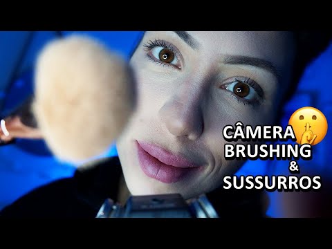 ASMR: SUSSURROS CALMANTES E CAMERA BRUSHING (Alívio Insônia e Relaxamento)