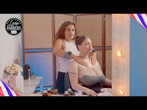 ASMR Shoulders Massage by Barber Lady Elle to Liza