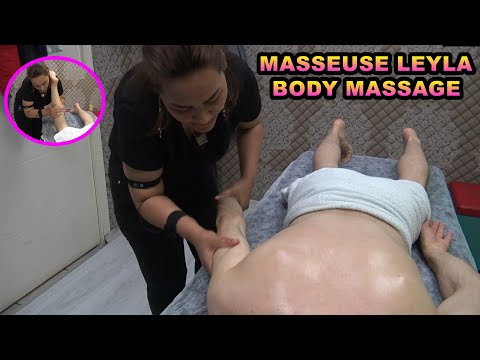 🌙STRONG MASSEUSE LEYLA BODY MASSAGE & AMAZING FEMALE ASMR back, neck, arm, palm, foot, leg massage 🌈