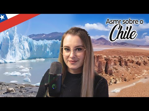 ASMR com CURIOSIDADES SOBRE O CHILE | SUSSURROS DE ORELHA A ORELHA | Ear to Ear | Blue Yeti