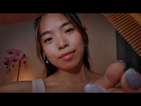 ASMR taking my time with each section of your hair 🥱 no talking