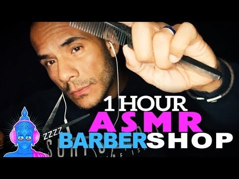1 HOUR ASMR 💈 BARBER SHOP / Hair Wash, Blow Dry, Clippers, Scissors, Towel & Spray [NO TALKING]
