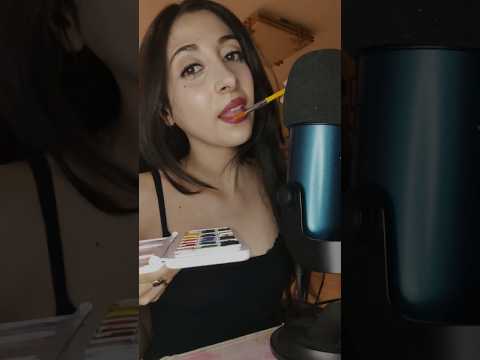 ASMR SPIT PAINTING RILASSANTE 👅 🎨🖌️ #relax #sleep #asmr #asmrshorts #shortvideo