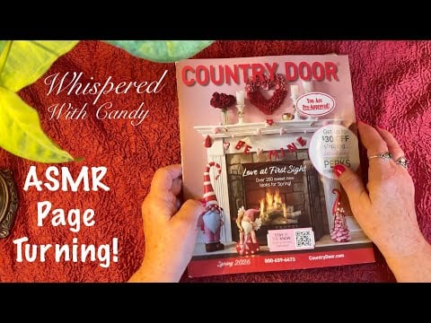 ASMR Valentines Catalog On Rainy Day! (Whispered W/Candy version) Country Door!