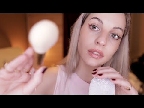 ASMR - Slow Camera/Face Brushing + Shoop + Tongue Clicking