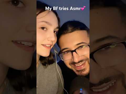 My bf tries Asmr✨ #asmr #mouthwhisper #tingles #boyfriend