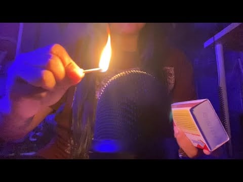 ASMR Lighting Matches 🔥 and Extinguishing Them in Water 💦 (No Talking)