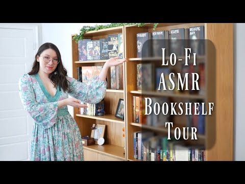 ASMR 📚 Lo-Fi Cozy Bookshelf Tour ✨ Old School ASMR