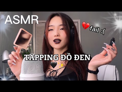 ASMR // Gõ toàn đồ ĐEN✨🖤⛓️ - gõ răng🦷, tapping, lid sounds, brushing,...| Deadzonnne