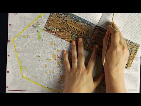 ASMR Tracing a Map of Bologna 🇮🇹 (soft spoken)