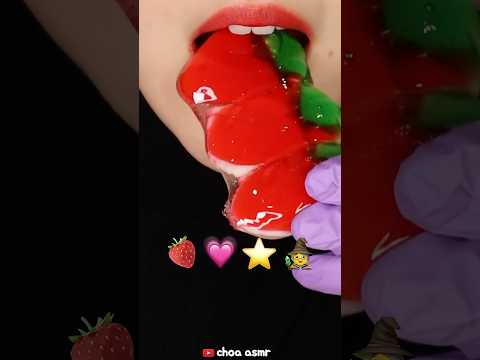 candied jelly ASMR jelly tanghulu eating sound ASMR