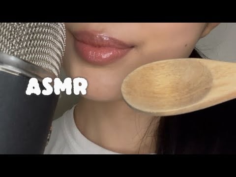 ASMR Wooden Spoon Mouth Sounds✨