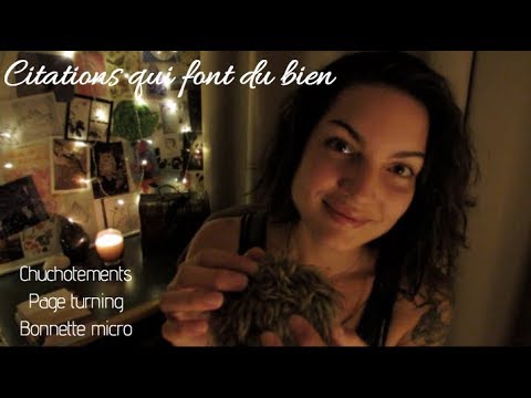 #ASMR * Lecture positive chuchotée 📚 Page turning * Bonnette micro