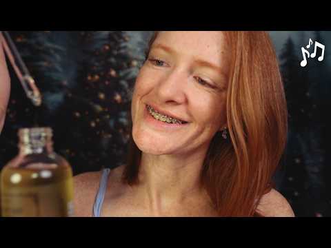 ASMR Warm Oil Facial Massage with music (layered sounds, personal attention) *no talking*