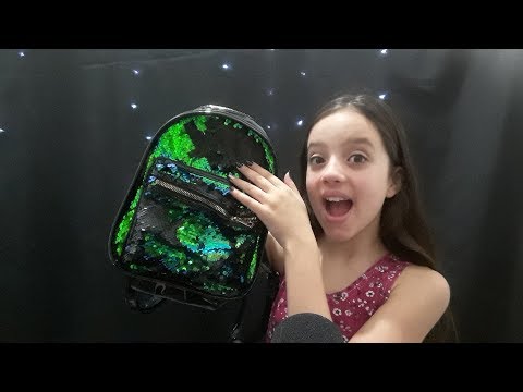 ASMR COM MOCHILA - som de lantejoulas - tapping - scraping - Português