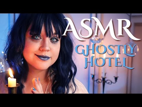 ASMR 👻 Luxury Ghost Hotel Check-In (Raining, Writing, Storytelling) Soft-Spoken ASMR Roleplay