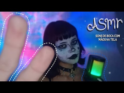 O ASMR QUE VOCÊ PRECISA PARA CURAR SUA INSÔNIA!! | sons de boca com mãos na tela