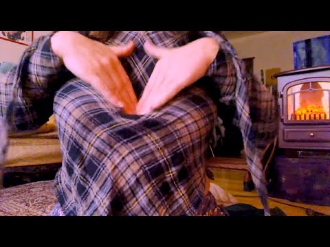 ASMR with bra shirt scratching