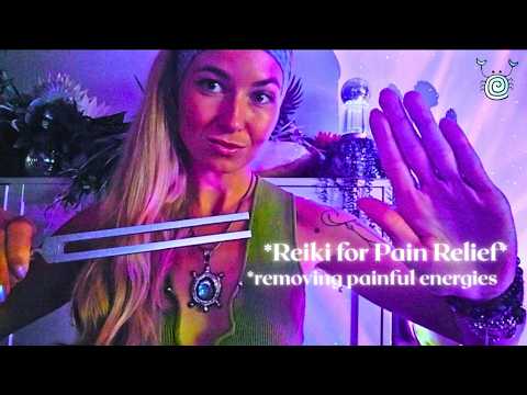 Deep Healing ASMR ✨💖 Reiki Pain Relief Session | Tuning Fork Therapy & Crystal Energy Cleanse