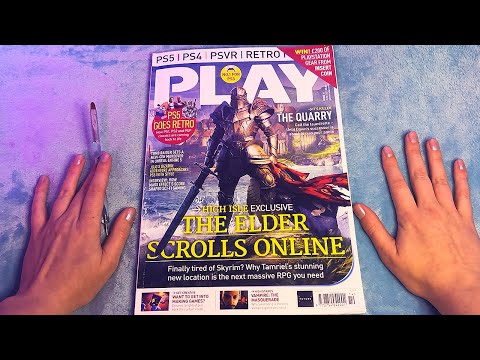 ASMR Gaming Magazine Flip Through (Whispering, Tracing)