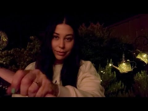Welcome to the midnight Garden🌙 unwind with lofi nature sounds & gentle hair brushing. #asmr ￼