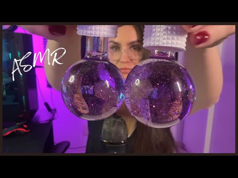 ASMR Esferas de cristal 💦💦 Water sounds, Tapping, Glass sounds