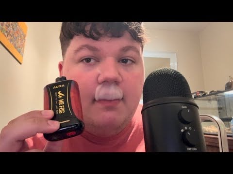 ASMR Wet Mouth Sounds &  Vape Tricks ✨ MR. Fog Aura Vape Review