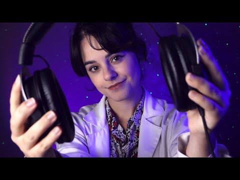 ASMR Sleepy Ear Exam (You Can Close Your Eyes!) 🌧️ Ear to Ear Tests w/ Rain