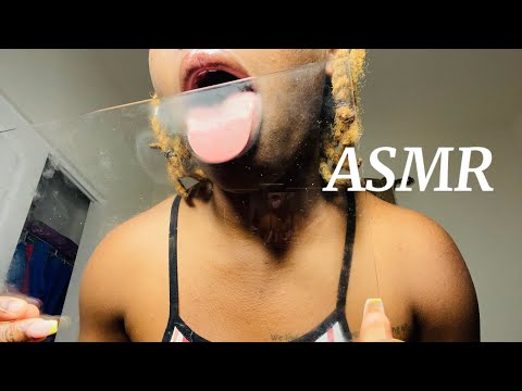 ASMR Glass Licking And Kissing (Mouth Sounds)