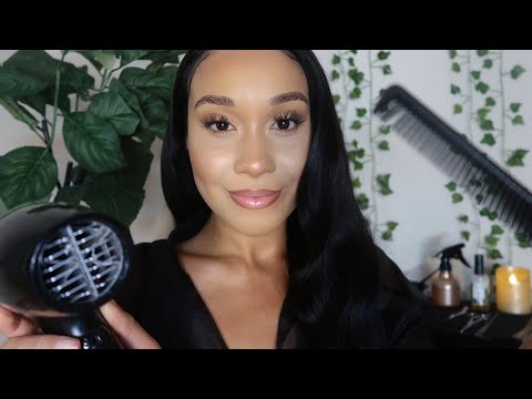 ASMR Sleepy Hair Salon Haircut RP Shampoo & Style W/ Layered Sounds