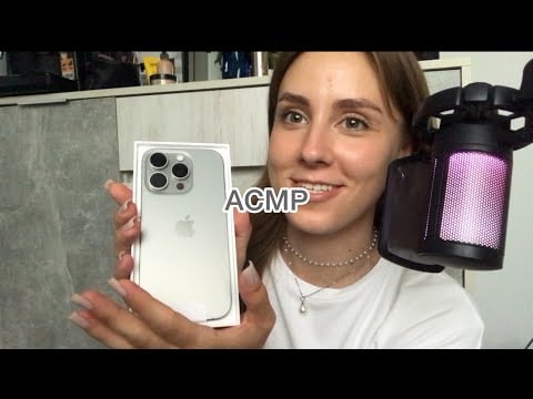 АСМР українською🇺🇦 Розмовне відео тихий шепіт розпакування нового телефону та крінжова історія 