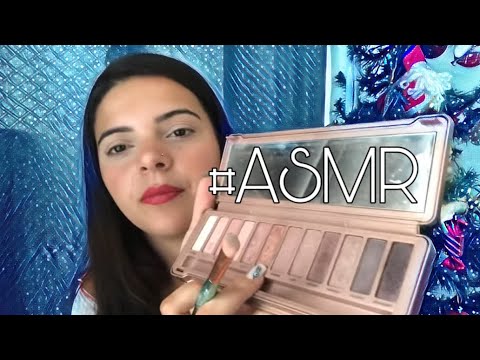 ASMR TE MAQUIANDO PARA O NATAL