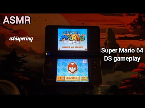 ASMR Super Mario 64 DS ♡ nostalgic gameplay ~ whispering & mouth sounds