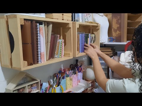 (ASMR) Iniciando 2026, Organizando minha Casa/Escritório: papéis, cadernos, prateleiras 