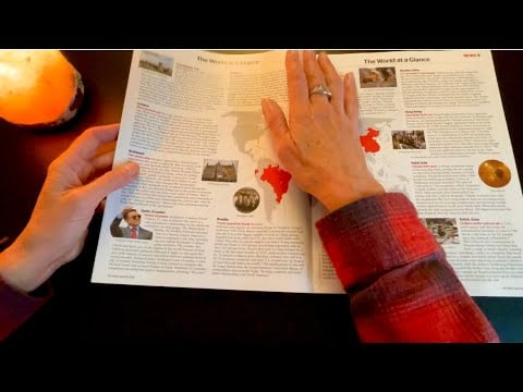 Peaceful ASMR Reading a Misdelivered Liberal Magazine Flip-Through with Soft-Spoken Commentary