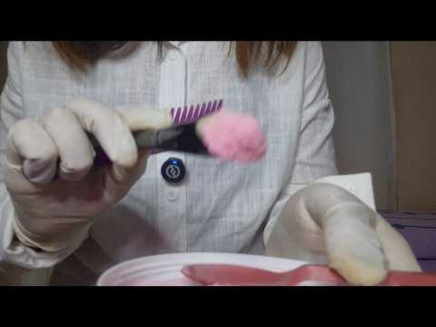 ASMR Limpeza de couro cabeludo, palitinho, xampu, massagem, pentes, tratamento capilar, creme, óleo🧴