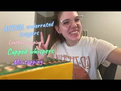 Whisper ramble w/ REAL underrated triggers|| shoe tapping, mic cupping and tapping, book triggers