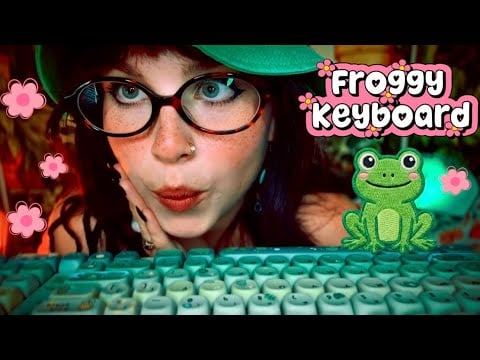 Autistic ASMR 🐸 Froggy Keyboard & Rainy Forest Sleep 🌸 (Stimming Comfort)