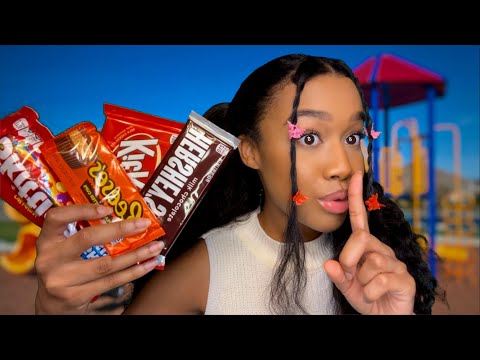 ASMR Girl Tries To Sell You Candy at Recess (Candy is Banned at School) 🍬🛝