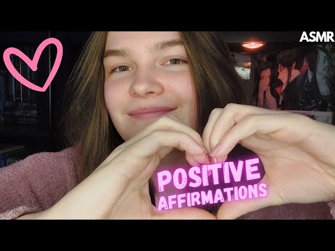 🩷Positive Affirmations for Depression and Self Esteem - hand + mouth sounds ASMR🩷