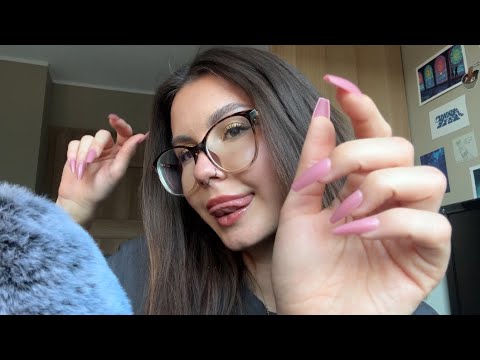 ASMR RUCHY DŁOŃMI I DŹWIĘKI UST (hand movements & mouth sounds) 100% relaks
