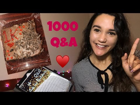 ASMR 1k Q&A + Chocolate Cake !!!