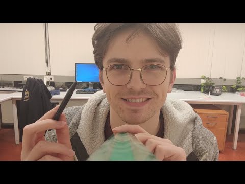 ASMR at the office (tracing, cleaning, A or B) (Obviously)