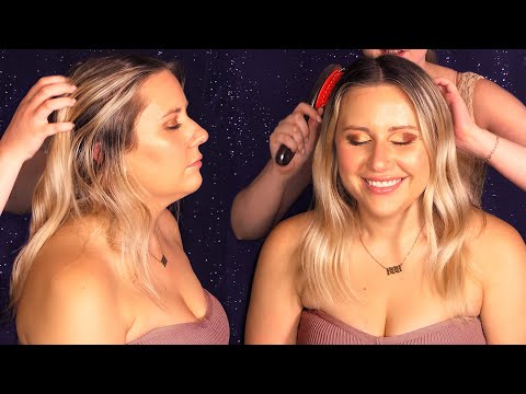 ASMR Fair gives an ultra relaxing hair brushing to Macy, elegant hair play & braiding tingles, sleep