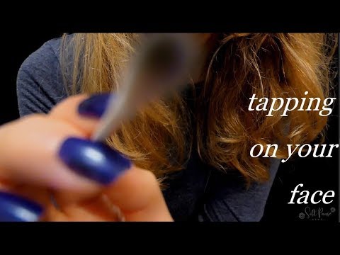 ASMR | Face Tapping (with sounds) Face Touching and Hand movements | Gentle whispers